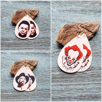 Horror film earrings